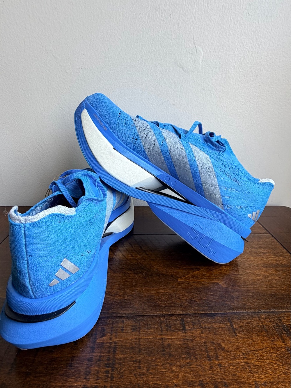 Adidas Adizero Prime X3 Strung Blue Running Shoes Men Size 9 Women 10 JQ0615 - Picture 3 of 16